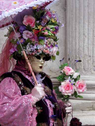 Maschera rose Carnevale Venezia